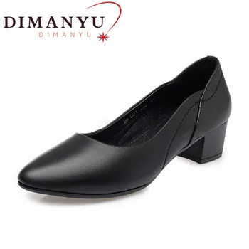 Женские модельные туфли DIMANYU, весна 2023, Модная Новая женская офисная обувь из натуральной кожи на высоком каблуке для женщин
