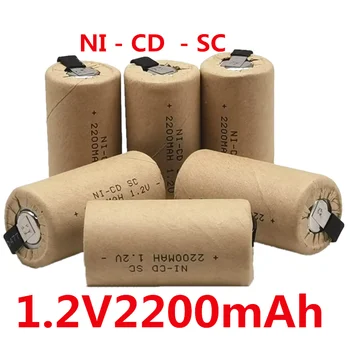 SC 1,2 v 2200mah Nicd Batterien Unter C Ni-Cd Akku SC Batteria für Elektroschrauber Bohrer power tools