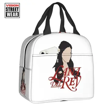 Женская сумка-тоут с логотипом Lana Del Rey, изолированный ланч-бокс, Портативный кулер, термос для еды, ланч-бокс для работы, учебы и путешествий