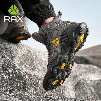 RAX Мужская походная обувь Горные треккинговые ботинки Высокого Качества Модные Уличные повседневные зимние