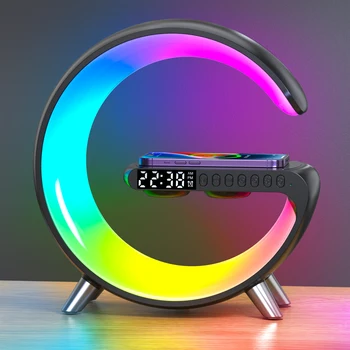 Настольная лампа RGB Big G Bluetooth Динамик Управление приложением Звукосниматель Ритма Музыки Будильник Умный Дом Красочные Атмосферные огни