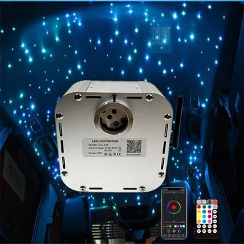 Оптоволоконные светильники лампа Twinkle Fiber Star потолочный комплект Bluetooth APP Control Звездный Автомобиль светодиодный Светильник Для Детской комнаты RGBW ЦВЕТ WAPP новый
