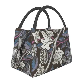 Изготовленные на заказ сумки для ланча с цветочным рисунком William Morris для Мужчин и Женщин, термоохладитель, изолированный ланч-бокс для работы, отдыха или путешествий