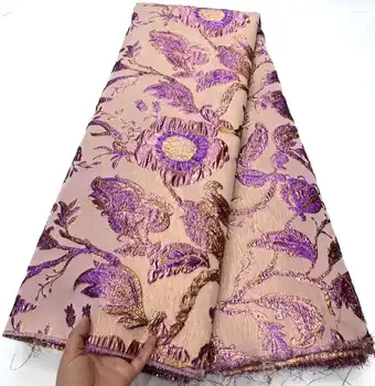 2023 Высококачественная Африканская парча Жаккардовая Кружевная ткань С вышивкой Из французского Тюля Кружевная ткань Для Нигерийского вечернего платья
