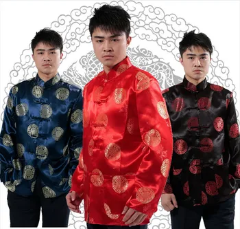 Костюм династии Тан, китайская традиционная одежда, мужское пальто большого размера xxxl, осенне-зимняя праздничная свадебная китайская куртка kong fu wear