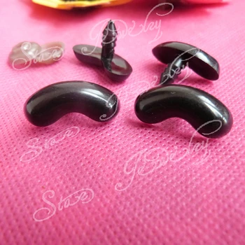 100шт---23* 9 мм черный цвет пластиковый игрушечный нос безопасности с шайбой для аксессуаров DIY