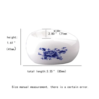 2 шт. сине-белые фарфоровые подставки в китайском стиле, подставки для табачных трубок, керамические подставки для трубок, украшения для чайного стола,
