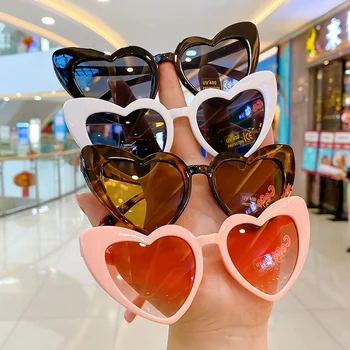 Солнцезащитные очки Heart, Милые очки для детей, Детские Летние Уличные солнцезащитные очки для улицы, классические Солнцезащитные очки UV400