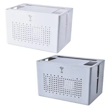 Коробка для маршрутизатора, съемный двухслойный ящик для хранения Wi-Fi, Кабельный органайзер для домашнего офиса, школьной квартиры в общежитии