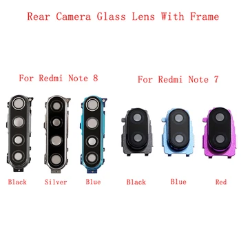 Стекло объектива задней камеры с держателем в металлической рамке для Xiaomi Redmi Note 8 8Pro 7 7Pro K30 Замена