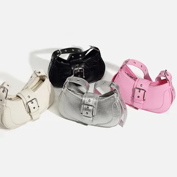 Увядшая французская модная женская новая сумка, женская нишевая дизайнерская текстурная сумка, ретро сумка для подмышек, универсальная сумка на плечо для девочек