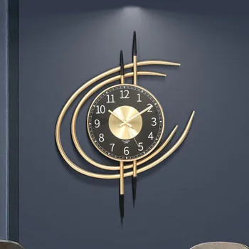 Креативные современные минималистичные автоматические механические индивидуальные домашние легкие роскошные скандинавские часы украшение дома настенные часы