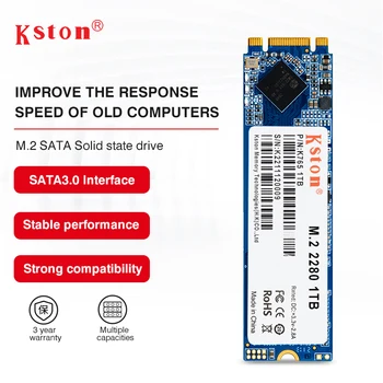 Kston M.2 2280 ММ SSD SATA 1 ТБ 512 ГБ 256 ГБ 128 Гб 2 ТБ Твердый жесткий диск HDD HD 2280 SSD M2 Внутренний жесткий диск Для Ноутбуков Планшетов