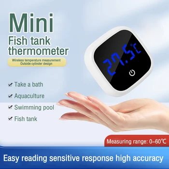 Термометр для Аквариума с Рыбой, Высокоточный Светодиодный Цифровой Дисплей, Электронный Аквариумный Термометр, Тестер, Измерительный прибор