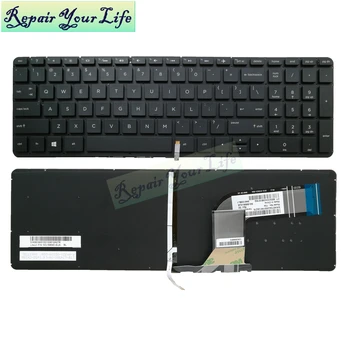 клавиатура для ноутбука hp Pavilion 15-P 17-F 15T-P 15Z-P 15-K 15P 15-V, английская, черная, с подсветкой, новая SG-59690-XUA SN6133BL1
