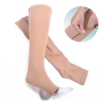 Компрессионные Антиварикозные Носки На Молнии Slim Beauty Leg Shapper Сжигают Жир Носки С поддержкой на Молнии Предотвращают Варикозное расширение Вен Здравоохранение