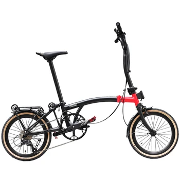 Велосипед HITO с тройным складыванием LitePro Ultra Light 9 Shifter Bike Запускает Гравийный велосипед Fixie Bike с Карбоновой рамой для шоссейного велосипеда