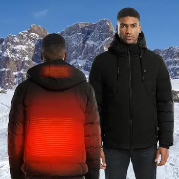 Открытый зимний толстый USB отопление ватные куртки теплая одежда для рыбалка походы катание на лыжах пальто для мужчин женщин XS-2XL с
