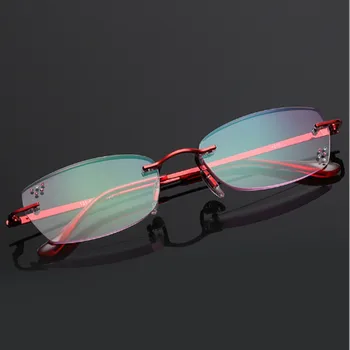 Модные женские очки для чтения с инкрустацией стразами + 1,0- + 4,0 YJ036
