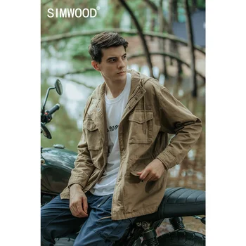 SIMWOOD 2023, Весенние новые винтажные куртки-карго, Мужские пальто большого размера с несколькими карманами, уличная одежда, походная куртка ded Field Jacket