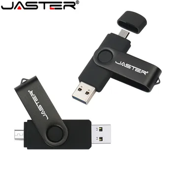 JASTER OTG USB Флэш-накопитель 2,0 с Микроинтерфейсом + Бесплатный адаптер Type-C, Брелок для ключей, 32 ГБ, Карта памяти, Бесплатный Бизнес-подарок С Логотипом На Заказ
