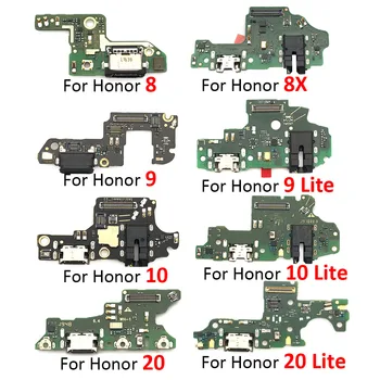 100% Оригинальный USB Порт Для Зарядки Док-станция Зарядное Устройство Разъем Платы Гибкий Кабель Для Huawei Honor 8 9 Lite 8X 10 20 Pro 20i 20Lite