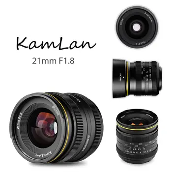 Kamlan 21 мм F1.8 Портативная Водонепроницаемая Беззеркальная Камера С ручной Фиксацией Фокуса, Основной Объектив Для Canon EOS-M, Sony E, Fuji FX/M4/3