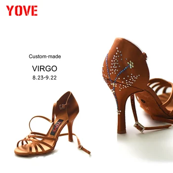 Женская танцевальная обувь YOVE для сальсы или бачаты VIRGO на заказ 3,5 