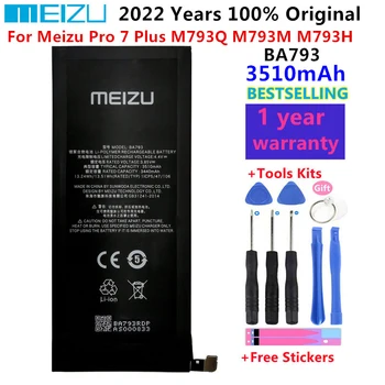2022 Года 100% Оригинал Для Meizu Pro 7 Plus M793Q M793M M793H Аккумулятор Большой Емкости BA793 Замена смартфона 3510 мАч