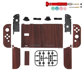 Мягкий деревянный дизайн для NS Joy Con Корпус контроллера с полным набором кнопок Инструменты DIY Сменный чехол для переключателя Nintendos