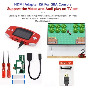 32-Контактный адаптер GBA HDMI, HDTV Конвертер, комплект печатной платы для 32-контактной консоли Gameboy Advance GBA