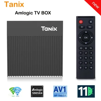 Новый Tanix X4 Android TV Box Amlogic S905X4 Android 11 RAM 4GB ROM 32GB/64GB 2,4G & 5G Wifi 100M LAN 4K Телеприставка Медиаплеер