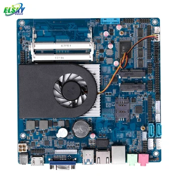 Материнская плата ELSKY Mini -ITX с процессором Skylake-U i3 6100U i5 6200U i7 6500U с двумя DDR3 16 ГБ постоянного тока 12 В/19 В, поддержкой win 10, Linux