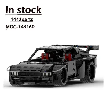 MOC-143160 Новый черный суперкар 74 Сборки Кирпичная модель • 1422 Детали Высокой Сложности Сращивания Детская игрушка в подарок на День рождения