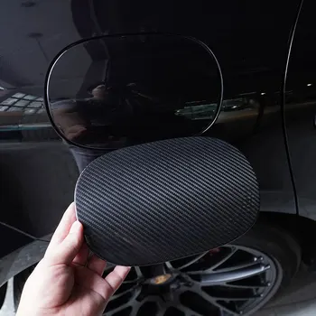 Для Porsche MACAN 2014-2023 Крышка Топливного бака автомобиля из настоящего Углеродного волокна, наклейка для отделки крышки топливного бака, Автомобильные Аксессуары