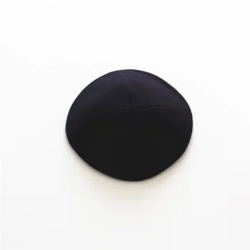 Черная Кипа Еврейская Однотонная Высококачественная шапочка-бини 16 см Кипот Киппо Еврейская Кепка