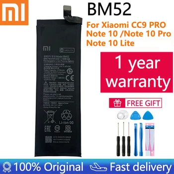 Новый Высококачественный Оригинальный Аккумулятор BM52 5260mAh 2021 года Выпуска Для Xiaomi Mi Note 10 Lite/Mi Note 10 Pro/CC9pro CC9 Pro Battery