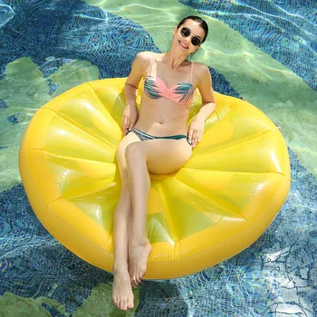 Гигантский бассейн с лимоном, плавающий круг для взрослых и детей, резиновое кольцо, надувная плавающая кровать, надувной матрас, пляжный бассейн, игрушки для вечеринок