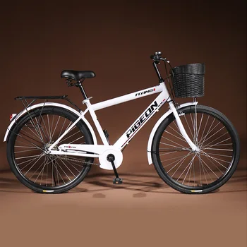 Обычный велосипед 26 Дюймов, портативный для мужчин и женщин, для взрослых, для городских поездок на работу, для студентов, эффективный тормоз с регулируемой скоростью вращения