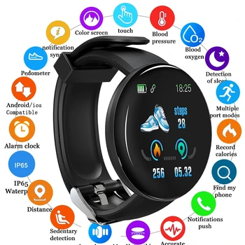 D18 Смарт-Часы Мужские Женские Для Отслеживания артериального давления Bluetooth Smartwatch Спортивные D13 Smartband 116 Plus Смарт-Часы Для Android IOS
