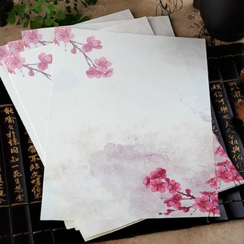 8 шт./лот, Винтажная бумага для конвертов в китайском стиле, Милая бумага для писем с цветами для детей, корейские канцелярские принадлежности