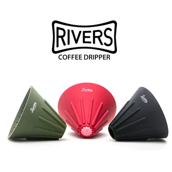 Кружка-фильтр для кофе ручной заварки, силиконовый гибкий портативный складной фильтр, двусторонний, пещера японских рек