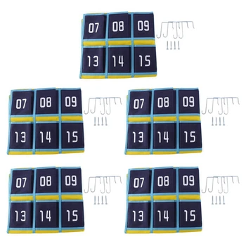 Классный Органайзер с 5-кратной Нумерованной Карманной таблицей Для Держателей калькуляторов для мобильных телефонов (30 карманов, Синие карманы)