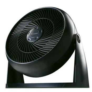 Черный 10-дюймовый электрический напольный вентилятор с турбонаддувом, HT908