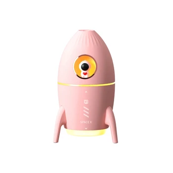 Увлажнитель воздуха Mini Astronaut Объемом 350 мл с атмосферной подсветкой для дома, розовый