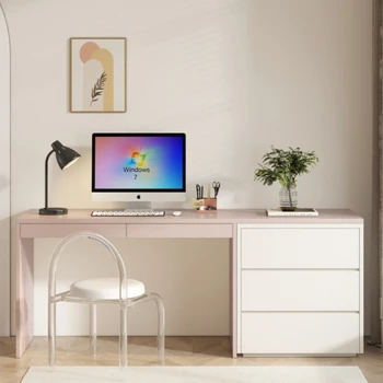 Домашний современный офисный стол, Простота, современный кабинет, Письменный стол, Компьютерный стеллаж для хранения, Бюро, Рабочая мебель QF50OD