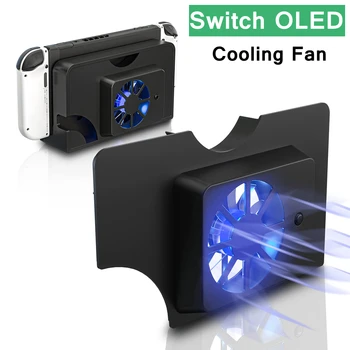 Подставка для игровой консоли с переключателем OLED, вентилятор для рассеивания тепла, док-станция для контроллера, внешние USB-охлаждающие вентиляторы для аксессуаров N-Switch OLED