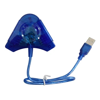 10 шт. Высококачественный контроллер Конвертер Игровой кабель-адаптер для PS2 для Playstation к ПК USB Прозрачный Синий