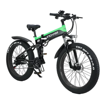 Электрический велосипед 26 дюймов 48 В, складной скутер с литиевой батареей для одиночного человека, помощь на бездорожье, двойное торможение в горах