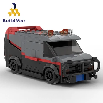 Buildmoc A-Team Movie Car Фургон Классический ТВ Технический Автомобиль MOC-20604 Спецназ Грузовик Городской Полиции Строительные Блоки Игрушки Подарок